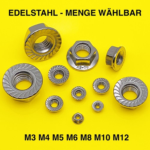 Sperrzahnmutter edelstahl - edelstahl, a2